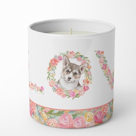 Carolines Treasures 3.75 x 3.25 in. Unisex Corgi No.8 Love 10 oz Decorative Soy Candle WDK4380CDL
